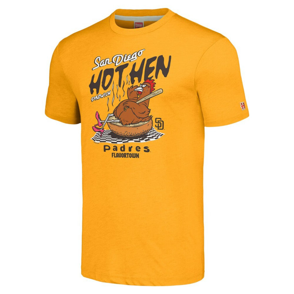 San Diego Padres MLB x Guy Fieri’s Flavortown Unisex Tri-Blend T-Shirt - Gold