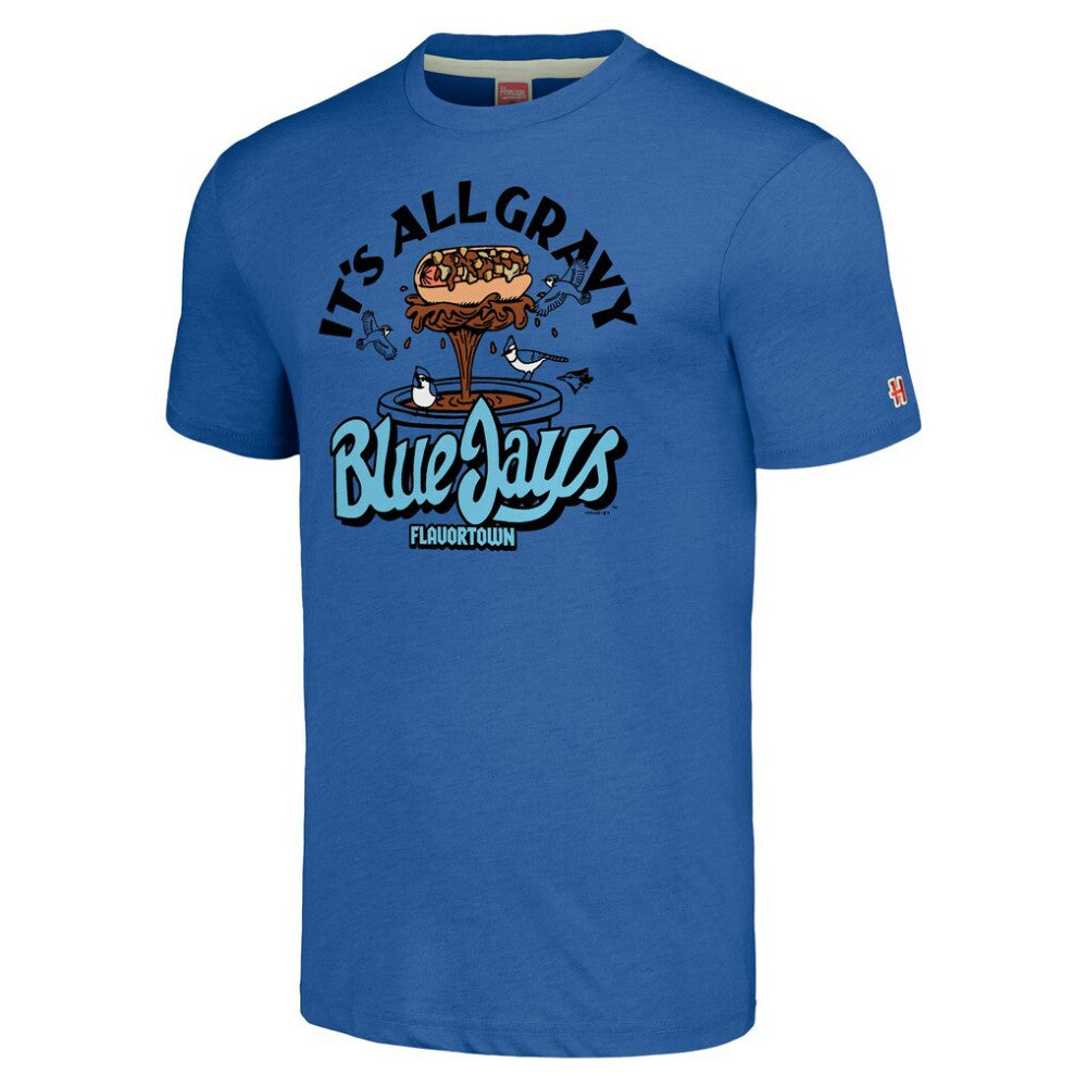 Toronto Blue Jays MLB x Guy Fieri’s Flavortown Unisex Tri-Blend T-Shirt - Royal
