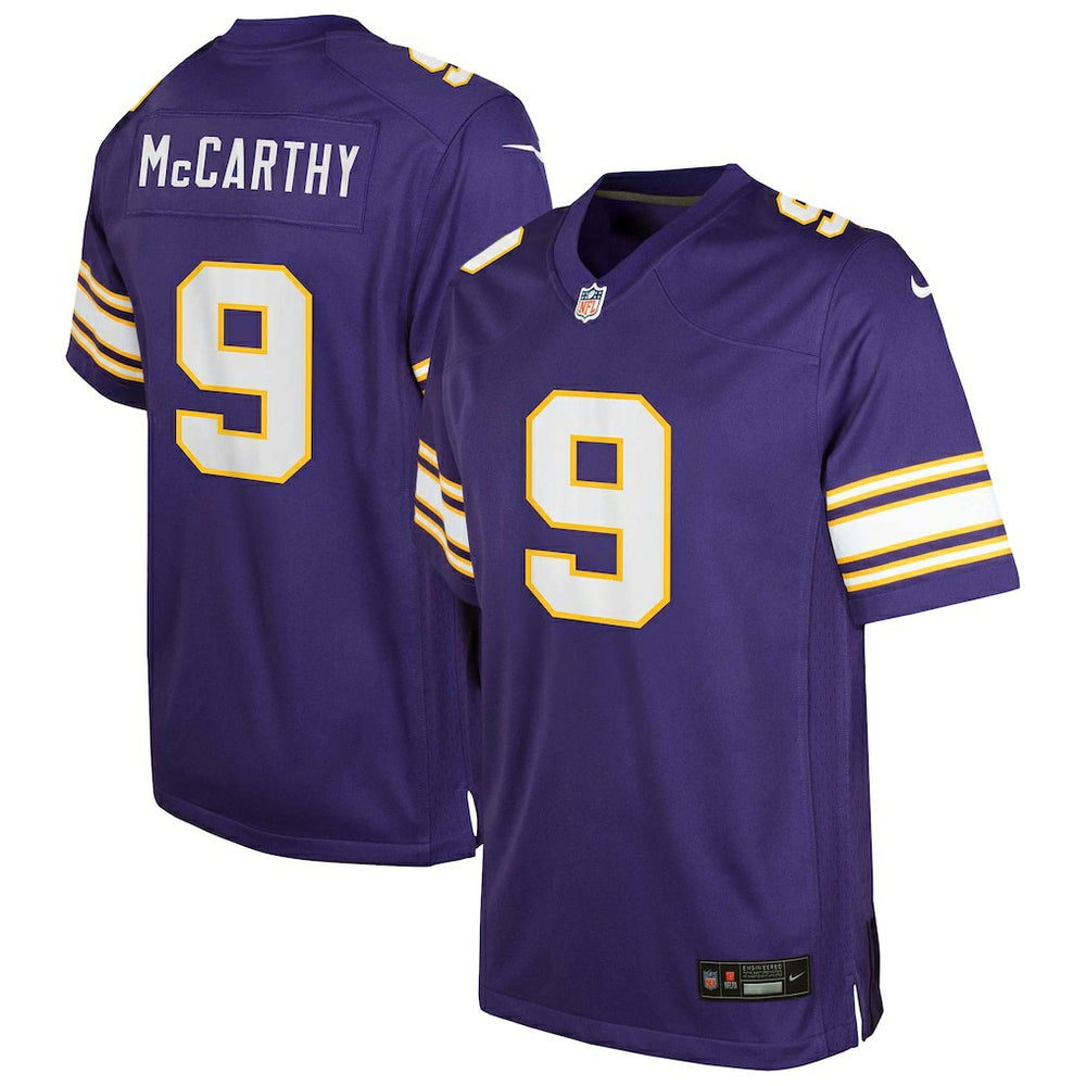 J.J. McCarthy Minnesota Vikings Youth Game Jersey - Purple | Nike sale