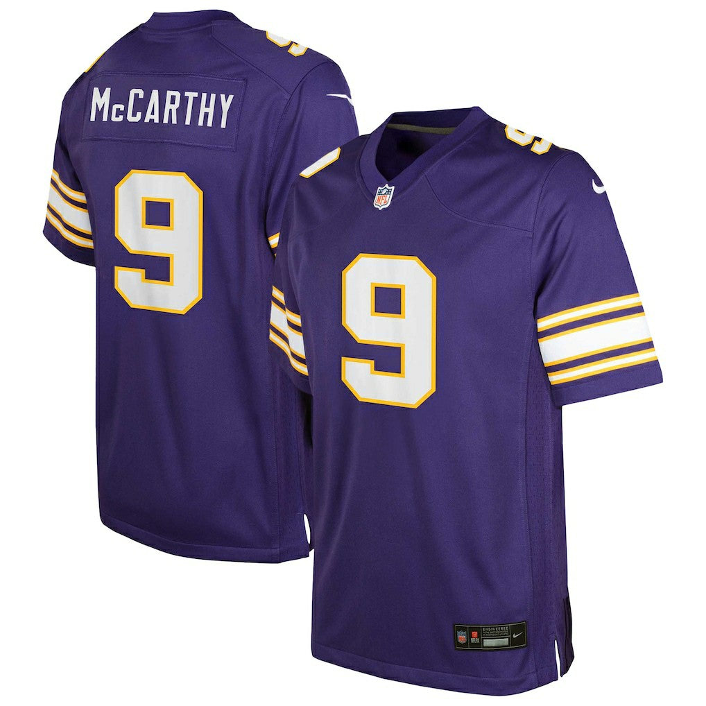 J.J. McCarthy Minnesota Vikings Youth Game Jersey - Purple | Nike sale