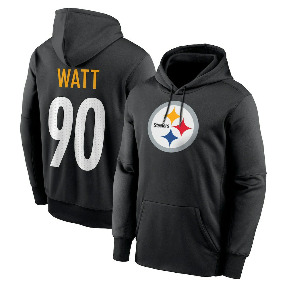 T.J. Watt Pittsburgh Steelers Player Name & Number Therma Hoodie - Black | Nike discount