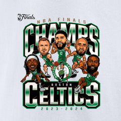 Boston Celtics 2024 NBA Finals Champions Pull Up Jumper Caricature T-Shirt - White | Fanatics shop