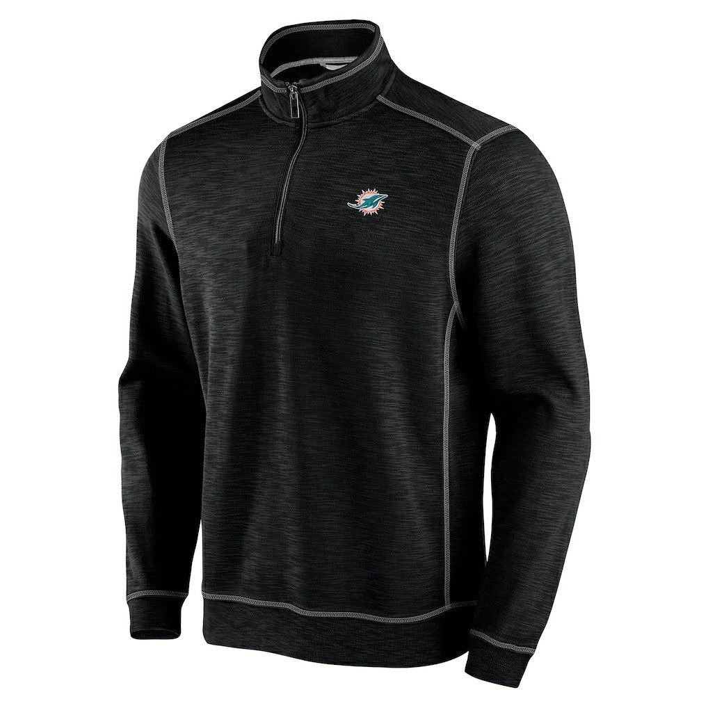 Miami Dolphins Tobago Bay Tri-Blend Half-Zip Sweatshirt - Black outlet