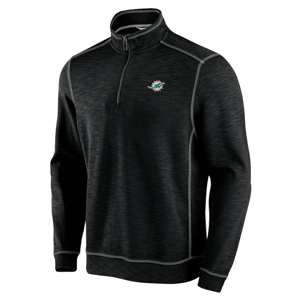Miami Dolphins Tobago Bay Tri-Blend Half-Zip Sweatshirt - Black outlet