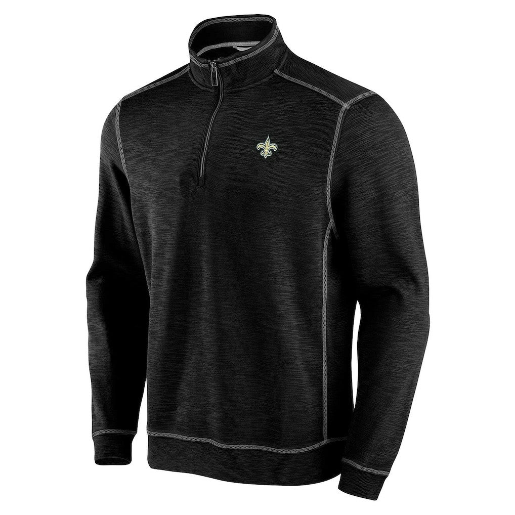 New Orleans Saints Tobago Bay Tri-Blend Half-Zip Sweatshirt - Black online