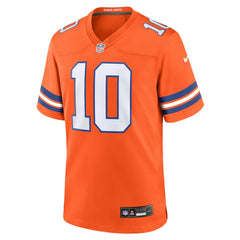 Bo Nix Denver Broncos Mile High Collection 1977 Throwback Player Game Jersey - Orange | Nike on sale