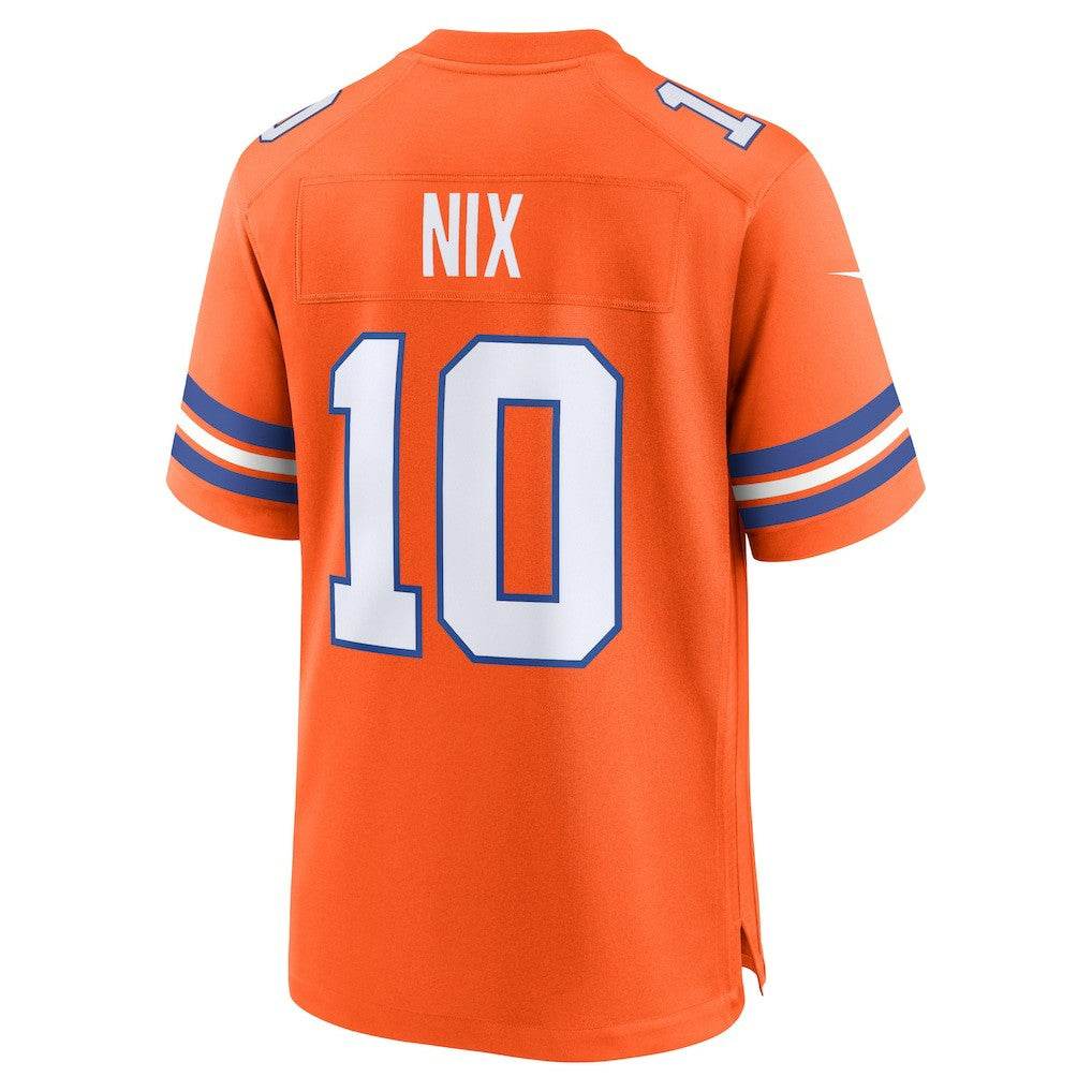 Bo Nix Denver Broncos Mile High Collection 1977 Throwback Player Game Jersey - Orange | Nike on sale