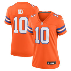 Bo Nix Denver Broncos Women's Mile High Collection 1977 Throwback Player Game Jersey - Orange | Nike on sale