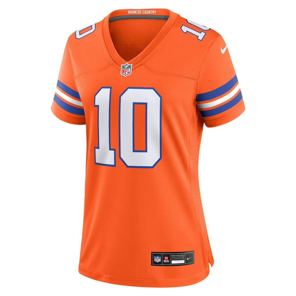 Bo Nix Denver Broncos Women's Mile High Collection 1977 Throwback Player Game Jersey - Orange | Nike on sale