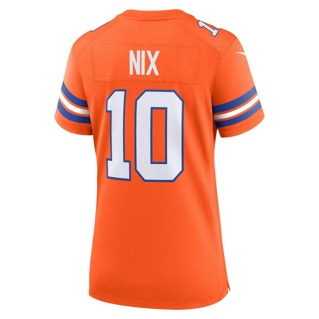 Bo Nix Denver Broncos Women's Mile High Collection 1977 Throwback Player Game Jersey - Orange | Nike on sale
