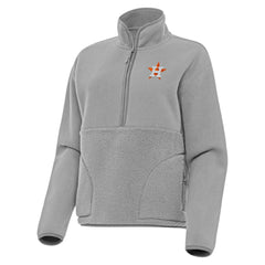 Houston Astros Antigua Women's Figure Half-Zip Sweatshirt - Gray