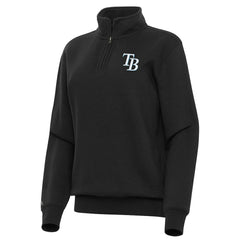 Tampa Bay Rays Antigua Women's Victory Quarter-Zip Sweatshirt - Black