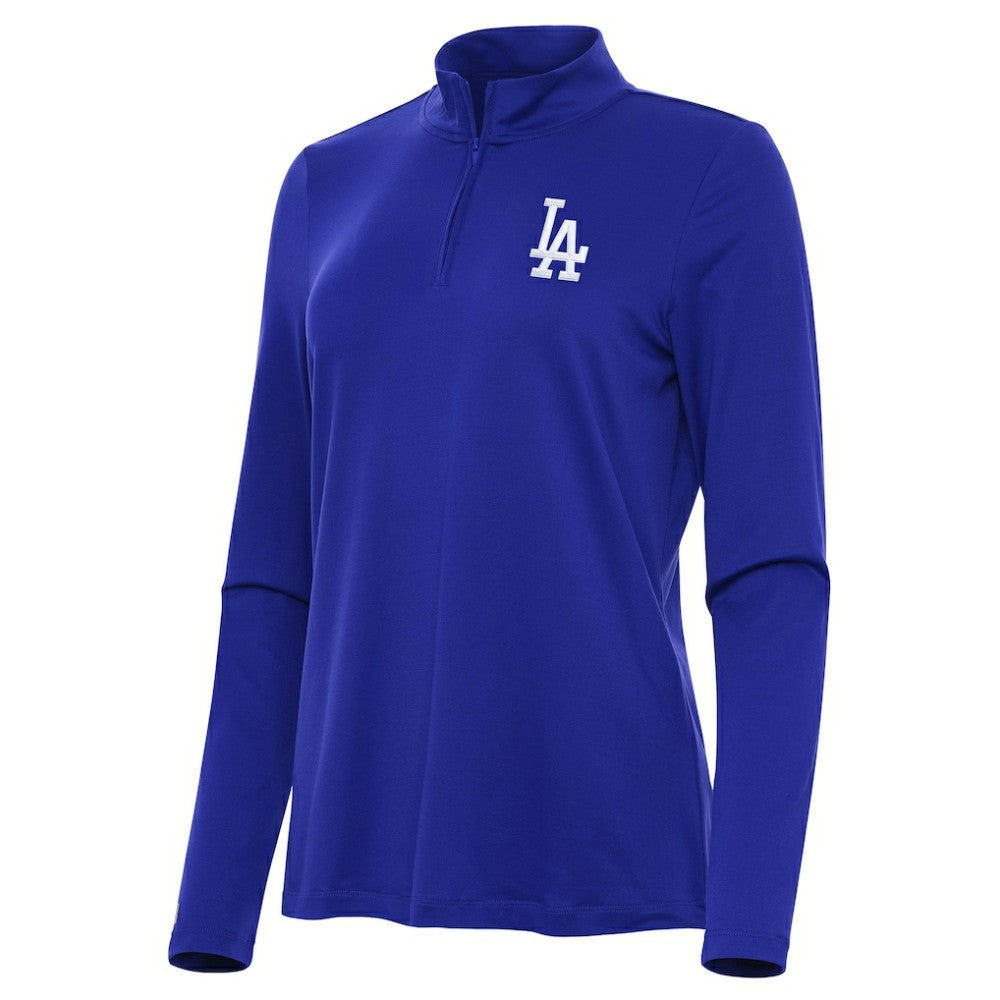 Los Angeles Dodgers Antigua Women's Reprocess Quarter-Zip Top - Royal