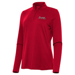 Atlanta Braves Antigua Women's Reprocess Quarter-Zip Top - Red