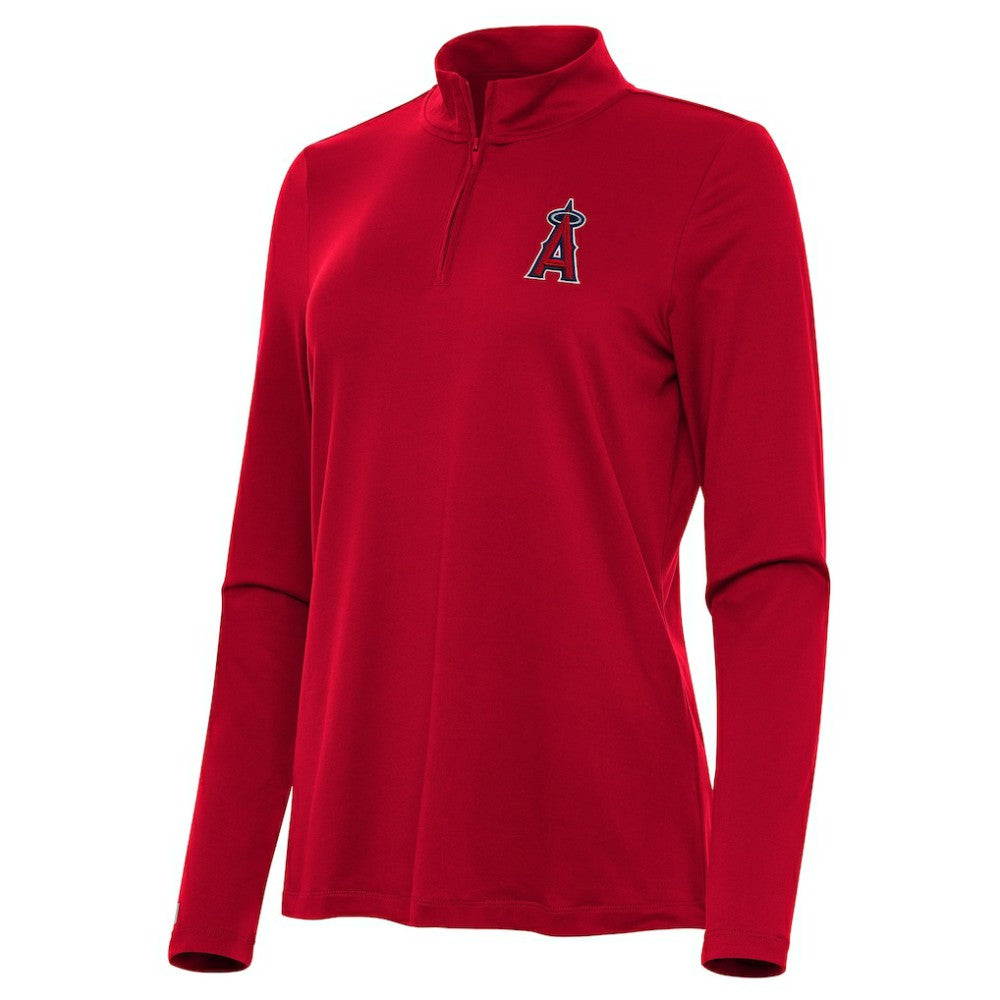 Los Angeles Angels Antigua Women's Reprocess Quarter-Zip Top - Red