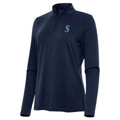 Seattle Mariners Antigua Women's Reprocess Quarter-Zip Top - Navy