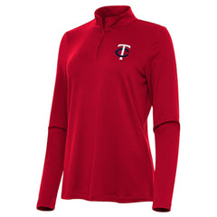 Minnesota Twins Antigua Women's Reprocess Quarter-Zip Top - Red