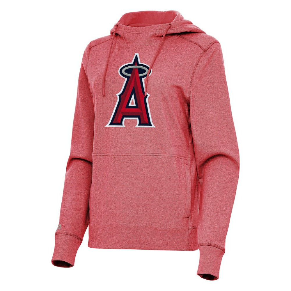 Los Angeles Angels Antigua Women's Justice Pullover Hoodie - Heather Red