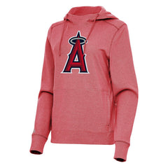 Los Angeles Angels Antigua Women's Justice Pullover Hoodie - Heather Red