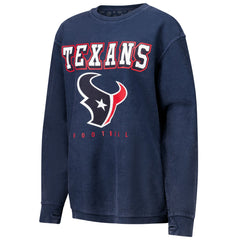 Houston Texans G-III 4Her by Carl Banks Women's Comfy Cord Pullover Sweatshirt - Navy on sale