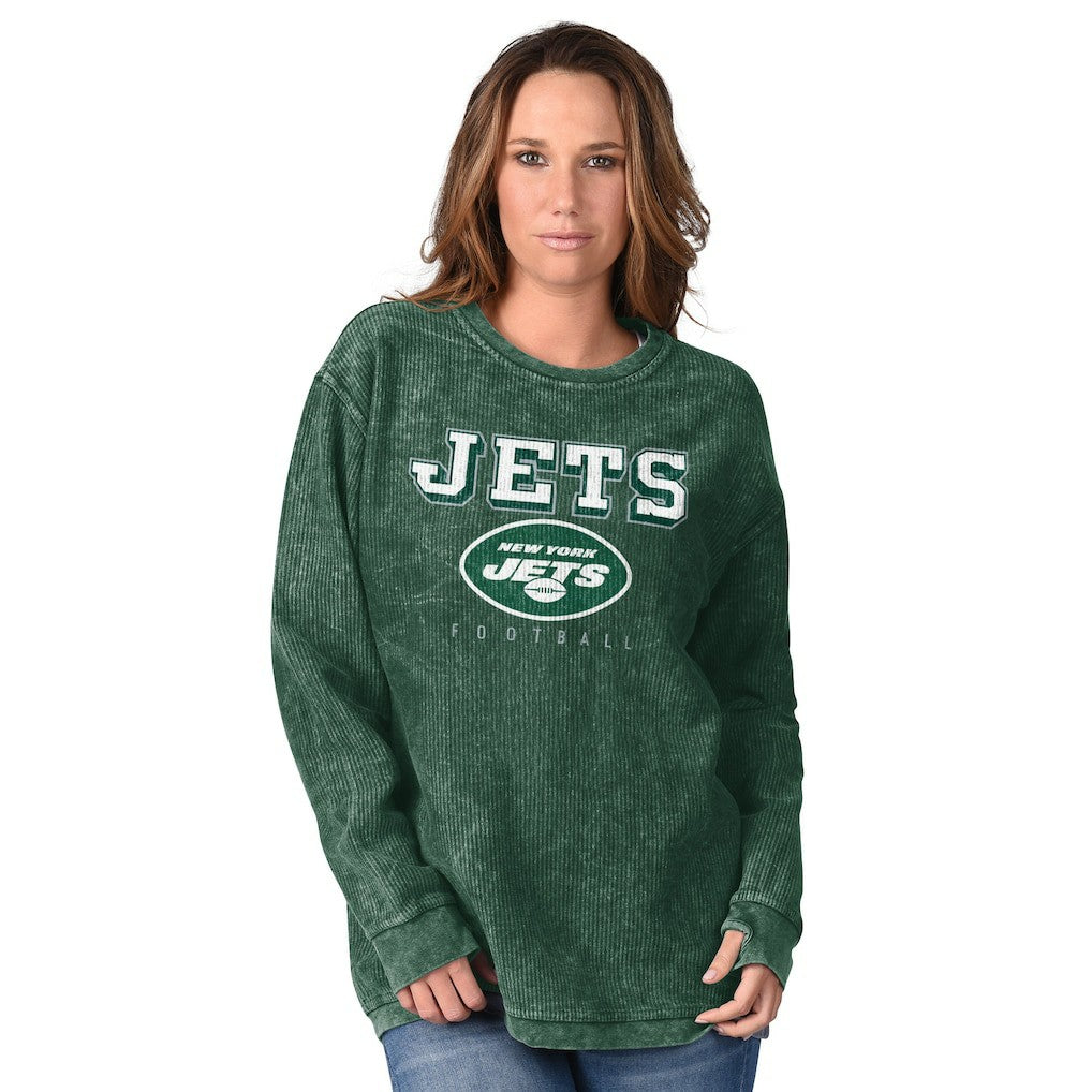 New York Jets G-III 4Her by Carl Banks Women's Comfy Cord Pullover Sweatshirt - Green online