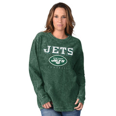 New York Jets G-III 4Her by Carl Banks Women's Comfy Cord Pullover Sweatshirt - Green online