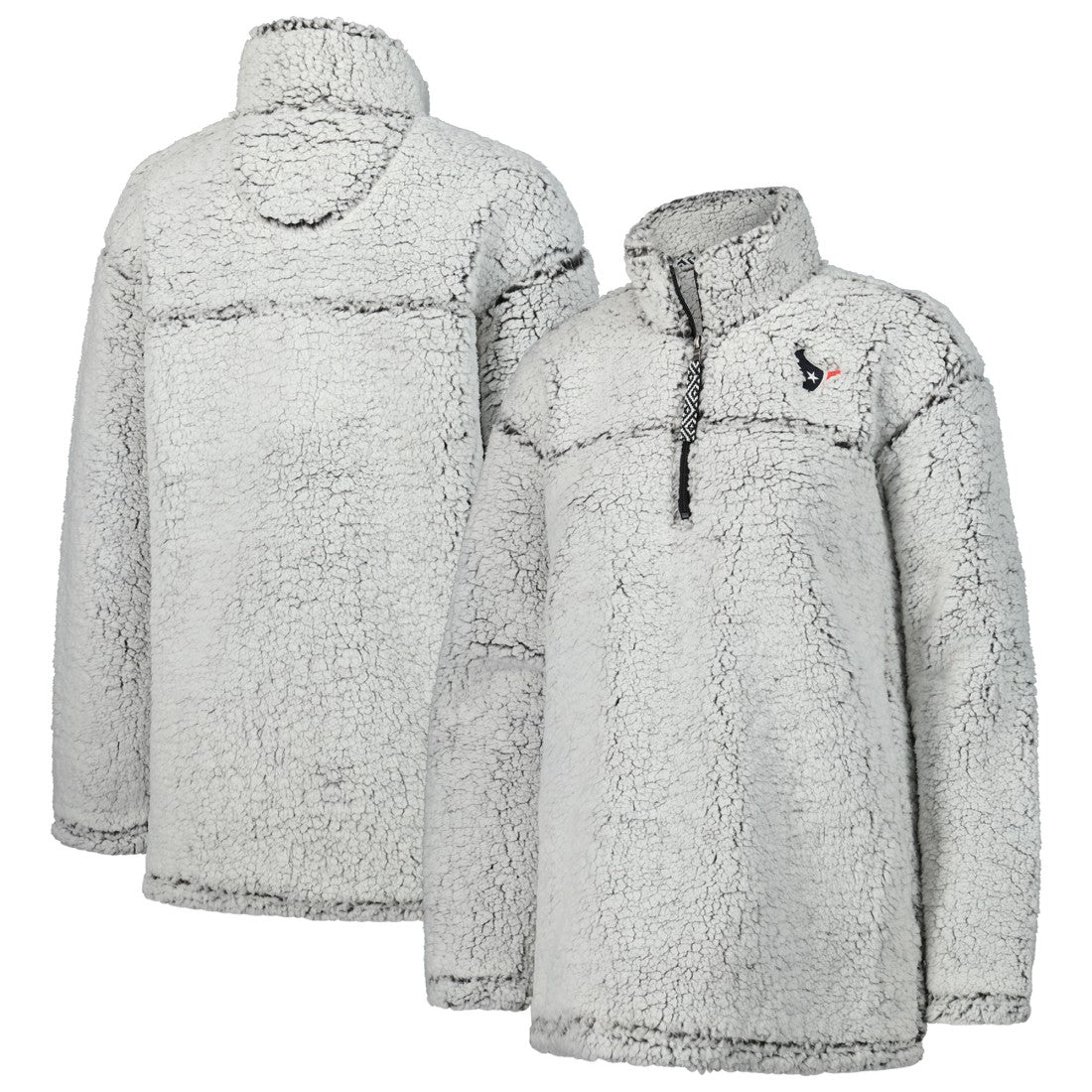 Houston Texans G-III 4Her by Carl Banks Women's Sherpa Quarter-Zip Jacket - Gray for sale