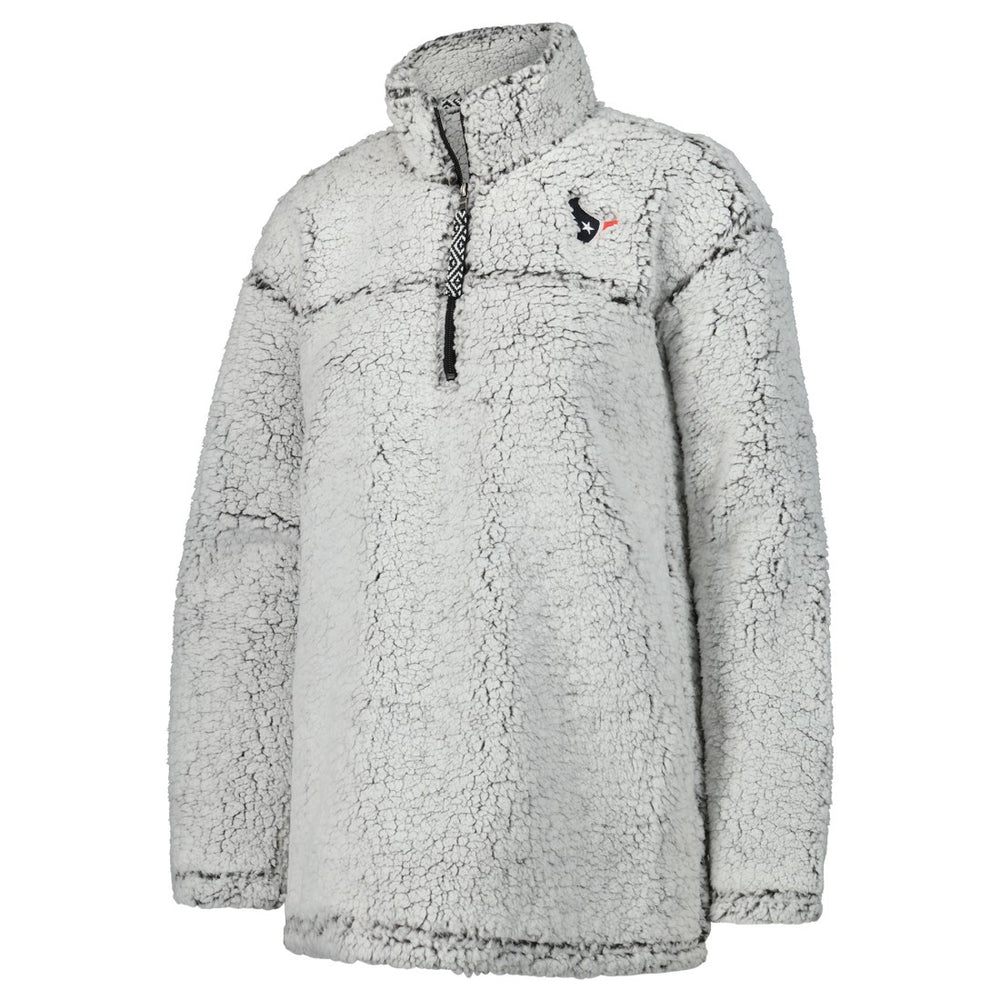 Houston Texans G-III 4Her by Carl Banks Women's Sherpa Quarter-Zip Jacket - Gray for sale