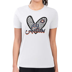Houston Astros G-III 4Her by Carl Banks Women's Super-Slim Fit Lightweight Leopard Heart T-Shirt - White