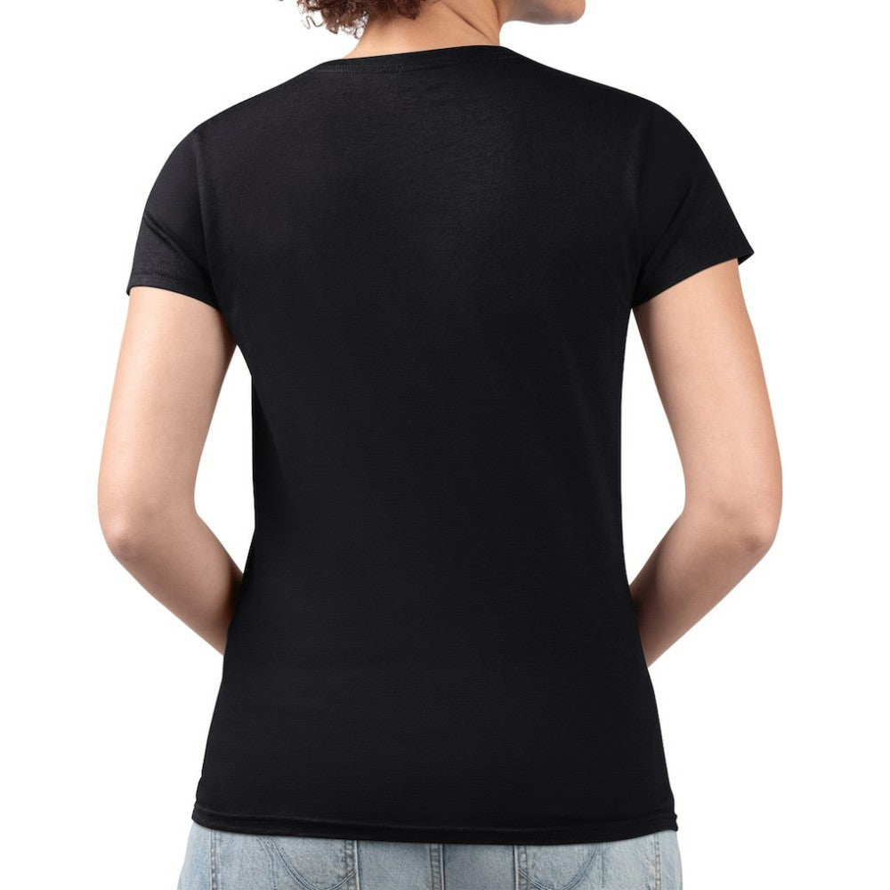 San Francisco Giants G-III 4Her by Carl Banks Women's Super-Slim Fit Lightweight Leopard Heart V-Neck T-Shirt - Black