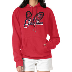 Cleveland Guardians G-III 4Her by Carl Banks Women's Leopard Heart Pullover Hoodie - Red