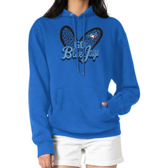 Toronto Blue Jays G-III 4Her by Carl Banks Women's Leopard Heart Pullover Hoodie - Royal