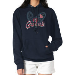 St. Louis Cardinals G-III 4Her by Carl Banks Women's Leopard Heart Pullover Hoodie - Navy