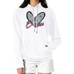 Los Angeles Dodgers G-III 4Her by Carl Banks Women's Leopard Heart Pullover Hoodie - White