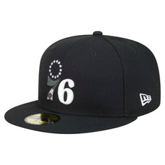 Philadelphia 76ers Camo Print UV 59FIFTY Fitted Hat - Black | New Era cheap