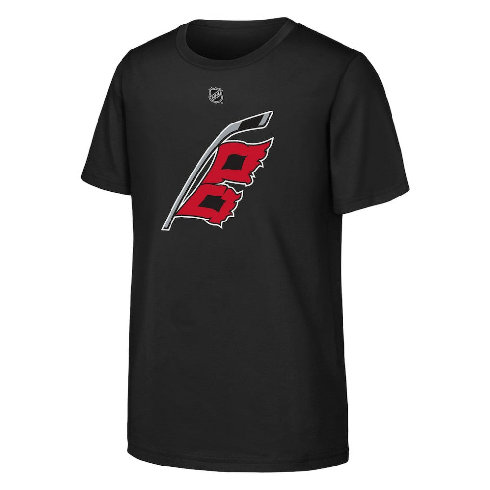 Seth Jarvis Carolina Hurricanes Youth Player Name & Number T-Shirt Black
