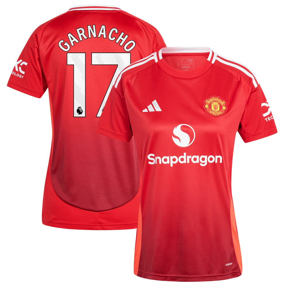 Alejandro Garnacho Manchester United Women's 2024/25 Home Replica Player Jersey - Red | Adidas cheap