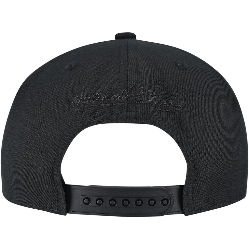 Pittsburgh Penguins Mitchell & Ness Soul Strike Pearl Tonal Snapback Hat Black