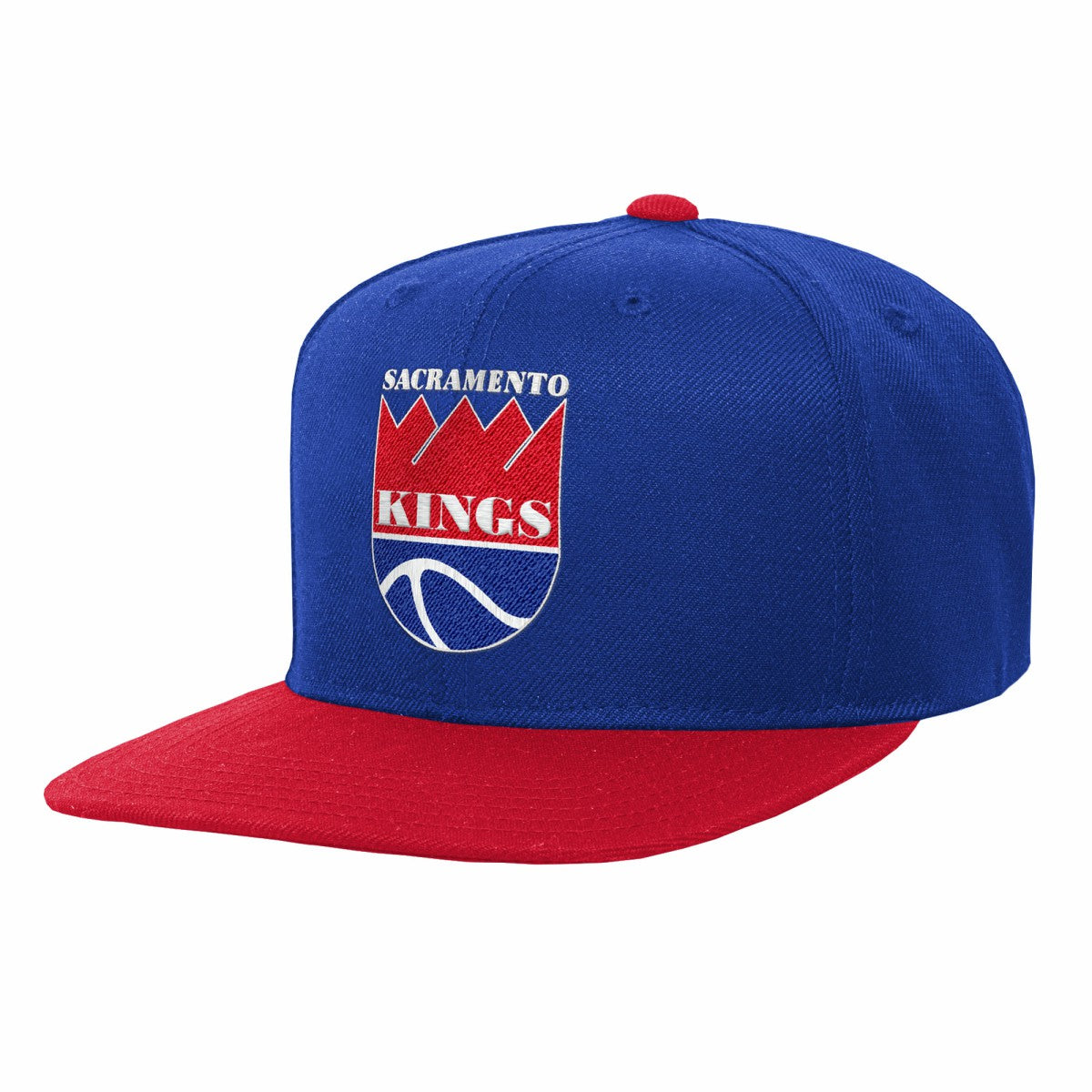 Sacramento Kings Youth Team Logo Two-Tone Flatbrim Snapback Hat - Blue/Red for sale