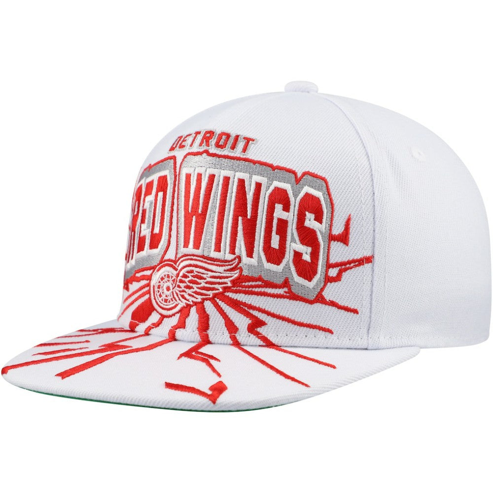 Detroit Red Wings Mitchell & Ness Youth After Shock Snapback Hat White