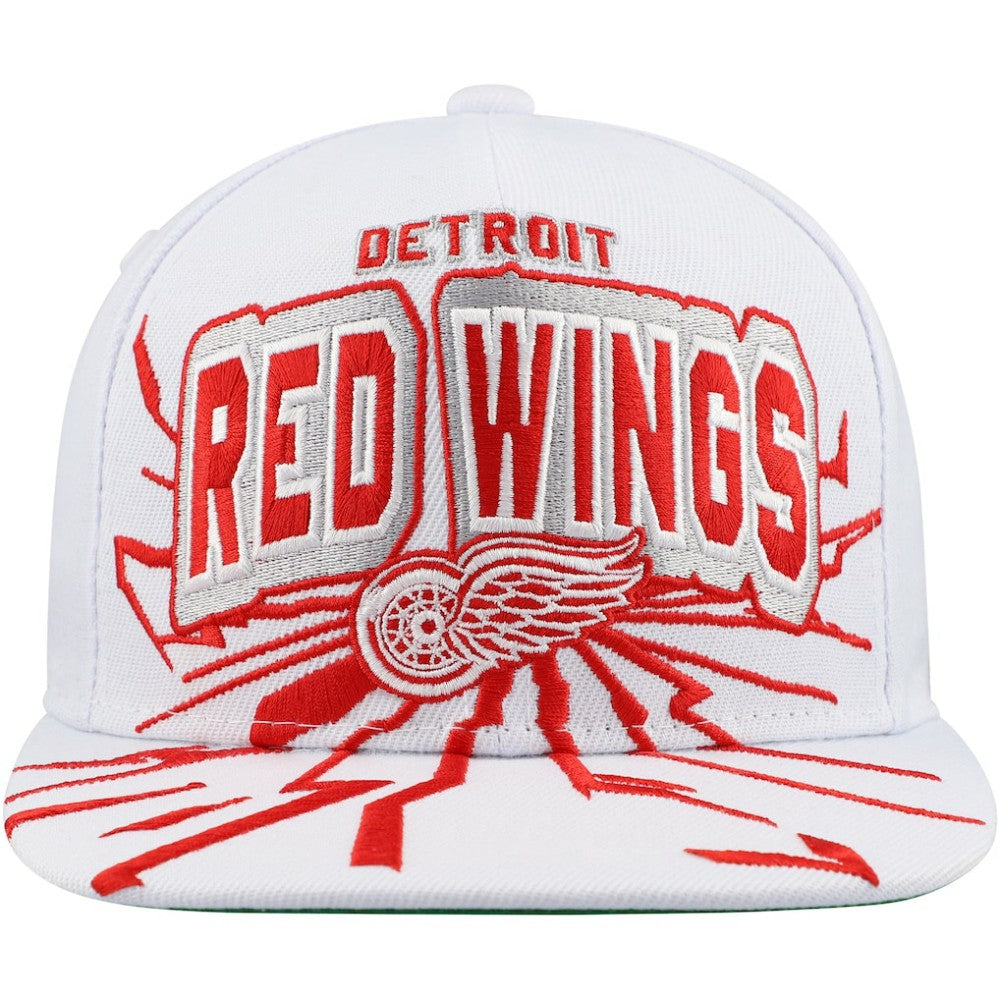 Detroit Red Wings Mitchell & Ness Youth After Shock Snapback Hat White