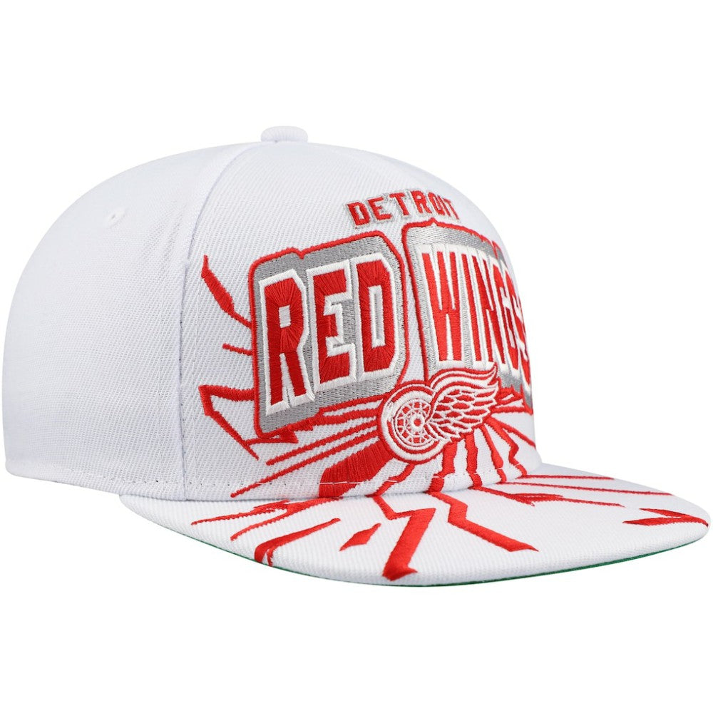Detroit Red Wings Mitchell & Ness Youth After Shock Snapback Hat White