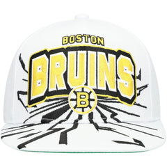 Boston Bruins Mitchell & Ness Youth After Shock Snapback Hat White