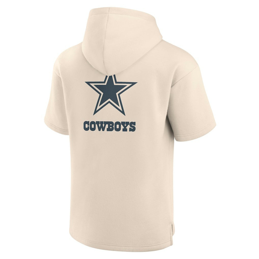 Dallas Cowboys Elements Future Ground Lettering Short Sleeve Pullover Hoodie - Cream outlet