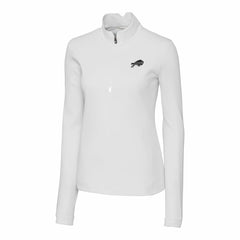 Buffalo Bills Cutter & Buck Women's Traverse Stretch DryTec Quarter-Zip Top - White cheap