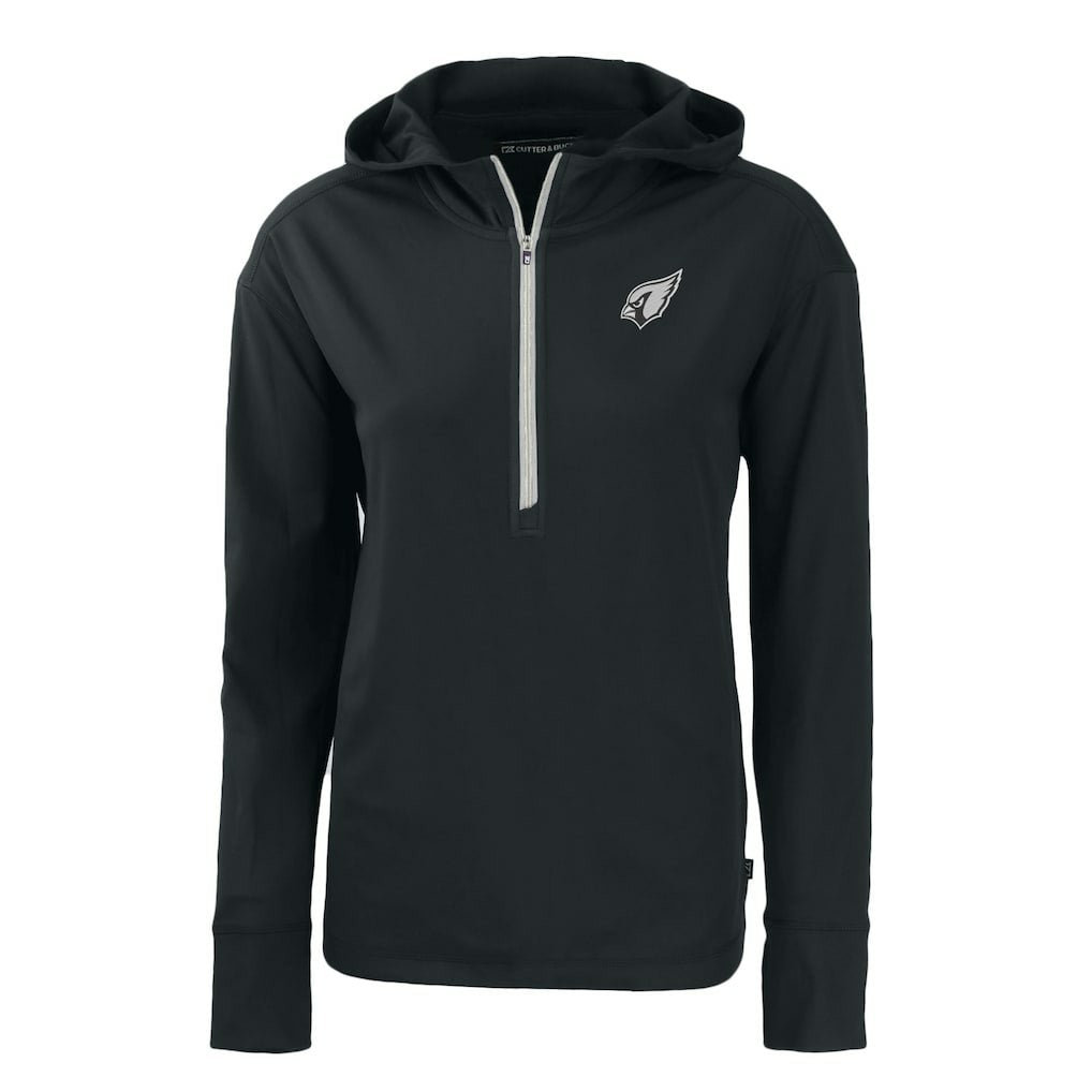 Arizona Cardinals Cutter & Buck Women's Daybreak Eco Recycled Half-Zip Hoodie - Black sale