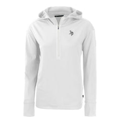 Minnesota Vikings Cutter & Buck Women's Daybreak Eco Recycled Half-Zip Hoodie - White for sale