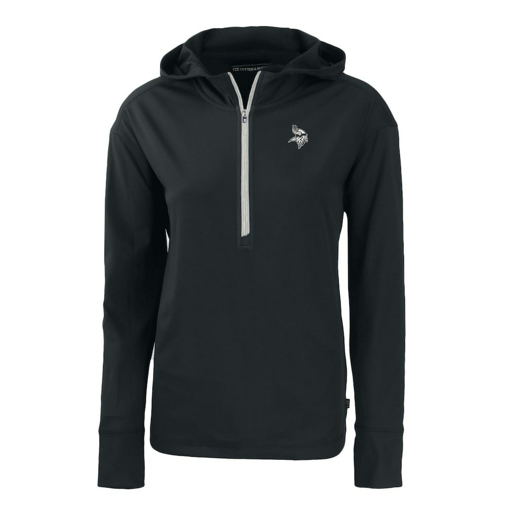 Minnesota Vikings Cutter & Buck Women's Daybreak Eco Recycled Half-Zip Hoodie - Black online