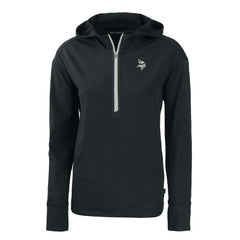 Minnesota Vikings Cutter & Buck Women's Daybreak Eco Recycled Half-Zip Hoodie - Black online