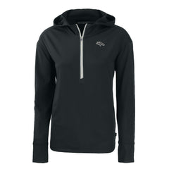 Denver Broncos Cutter & Buck Women's Daybreak Eco Recycled Half-Zip Hoodie - Black discount